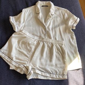 Quince White Silk Pajama Set